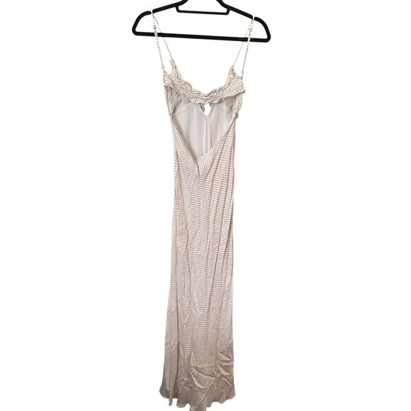 ZARA Polka Dot Open Back Maxi Dress White Small - Picture 4 of 6